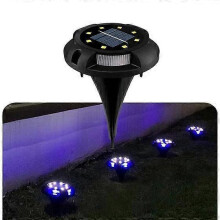 Luci solari da terra (bianche), novità del 2024 Luci solari da giardino impermeabili, 100% nuove