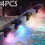 (4PCS)4 Pack Solar Pool Side Lightscolor Changing Waterproof Light Up Swimming Pool Accessories Night 1