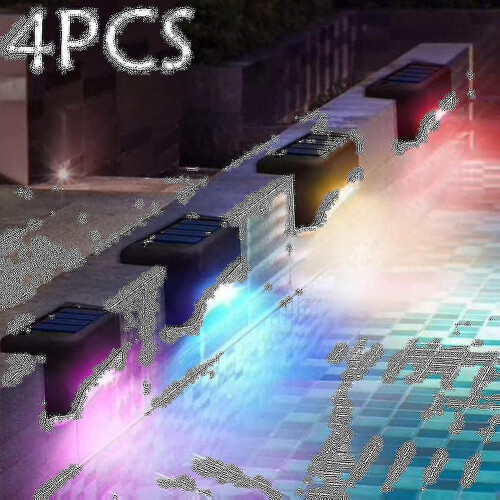 (4PCS)4 Pack Solar Pool Side Lightscolor Changing Waterproof Light Up Swimming Pool Accessories Night