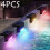 (4PCS)Solar Pool Side Lightscolor Changing Waterproof Light Up Swimming Pool Accessories Night Lights 1