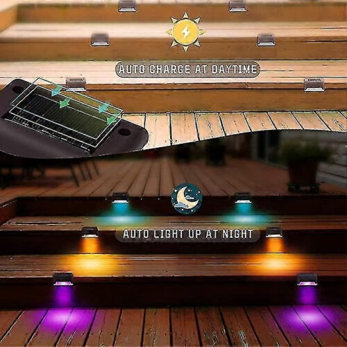 (8PCS)Solar Pool Side Lightscolor Changing Waterproof Light Up Swimming Pool Accessories Night Lights 1