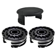 (2 Spulen + 1 Spulenkappe) Für Parkside Rasenmäher 2 Spulen + Rasentrimmer-Spulenkappe, TLP-01 / TLP-01-1