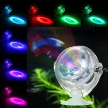 (Rot)Aquarium Wasserdichter LED-Scheinwerfer Tauchlicht Konvexlinsendesign mit Saugnapf-Aquarium