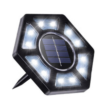 (1 pz - Bianco) Lampada decorativa da giardino elegante con luce da terra alimentata a energia solare
