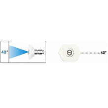 (white 40)High Pressure Power Washer Jet Wash 1/4 Quick Release Rotating Turbo Nozzle Tip