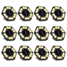 (12 pezzi - caldi) Lampada decorativa da giardino elegante con luce solare da terra per prati e cortili