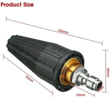 (3600PSI Turbo Nozzle)High Pressure Power Washer Jet Wash 1/4 Quick Release Rotating Turbo Nozzle Tip