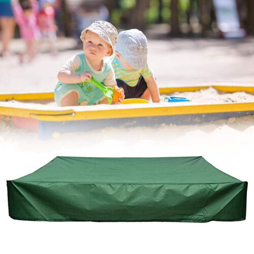 (120*120CM-Green)Dustproof Waterproof Uv Protector Toy Sandpit Small Swimming Pool Square Cover 1