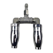 (13cmx10cm)Dual Nozzle Pressure Washer Home Attachment Deck 360 Rotating Turbine Nozzle 13cmx10cm