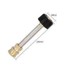 (Pink)10cm Spear Rod Lance Adapter For High Pressure Washer Gun With 1/4 Quick Connnection For Karcher