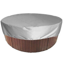 (190*30cm-Grijs) Ronde buitenhoes voor hottub, waterdichte spa-hottubhoezen, stofhoes