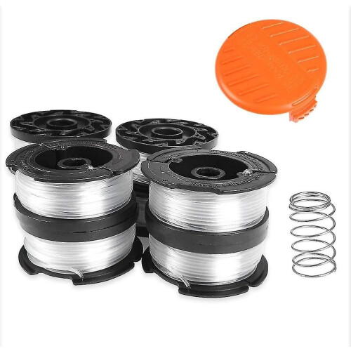 (1)Thread Spools Black Decker Trimmer Spool (8pcs Thread Spools,1 Coil Cover,1 Spring)