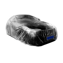 (M-A) Wegwerp autohoes, doorzichtige plastic autohoes, universele regenhoes voor in de garage
