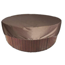 (160*90cm-Koffiekleur) Ronde buitenhoes voor hottub, waterdichte spa-hottubhoezen, stofhoes