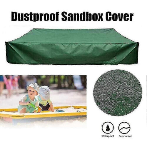 (150*150cm)Sandpit Cover Waterproof Dustproof UV Protection Square Pool Cover with Drawstring for Sandpit, 2
