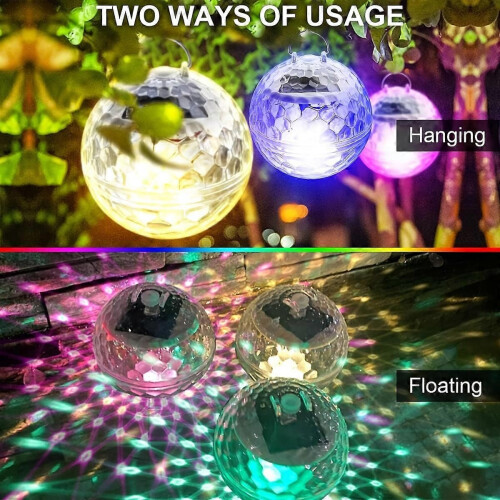 (Colorful Automatic Dimming)1pc LED Solar Pool Light - Waterproof, Color-Changing, Night Auto-On - For 2