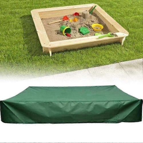 (150*150cm)Sandpit Cover Waterproof Dustproof UV Protection Square Pool Cover with Drawstring for Sandpit, 1