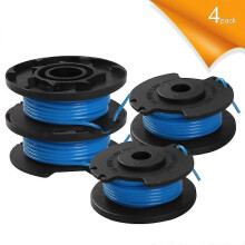 (Farbe 01-12 * 11,2 * 2,4) Fadenspule mit 2 Abdeckungen zum Ersetzen der Black Decker-Rasentrimmer-Ersatzspule