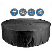 (280*110cm) Terrasmeubelhoes, waterdichte ronde tafelhoes, stevig canvas, uv-bestendig, buiten