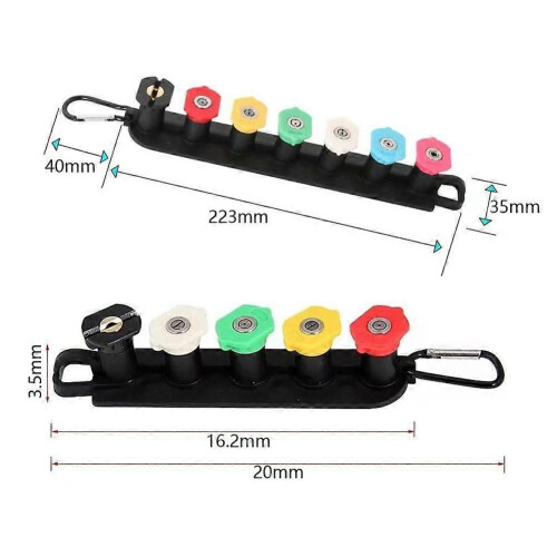 (5pcs Set)Nozzle Tips Kit with Holder Universal Power Washer Nozzle Tips Kit for Gutter Cleaning 1