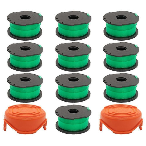 (2 Spool Cap + 10 Replacement S)2 Spool Cap + 10 Replacement Spool for Black & Decker GH3000 / GH3000R
