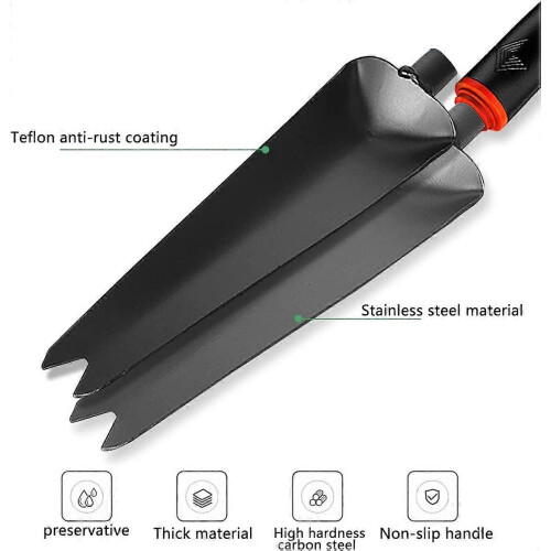 Manual Weeder Tool, 2 Pieces Garden Handheld Weeder Y-Shape Quick Effortless Multifunctional Weeding 2
