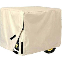 (Beige)Waterproof Dustproof Generator Cover for Outdoor Garden Patio