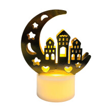 (13)Eid Mubarak Light Led Candles Lamp Moon Star Castle Decorative Lights for Islam Muslim Event Party