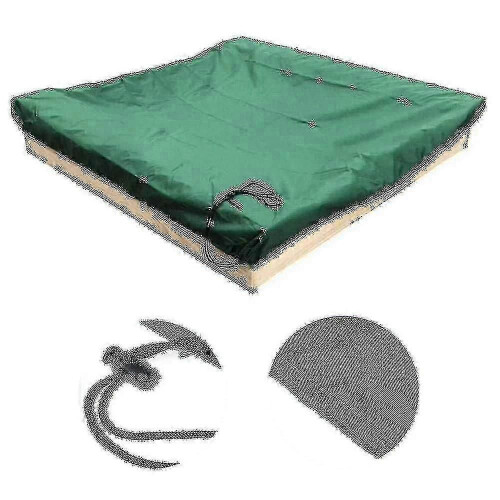 (200x200-Green)Waterproof Dustproof Sandpit Pool Cover 1