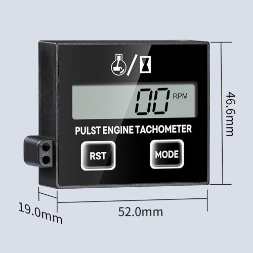 (Double Button)Digital Chainsaw Tachometer Small Engine Tachometer for Tractor RV Chain Saw Double Button 1