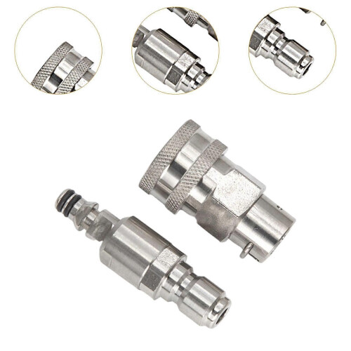 (Connector Set)Power Washer Quick Connect Adapter 3/8" High Pressure Washer Quick Connector Connector 2