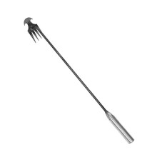 (50 cm, Silber) Unkrautstecher, Gartenrechen mit langem Griff, hochfest, polierte Oberfläche, Unkrautstecher