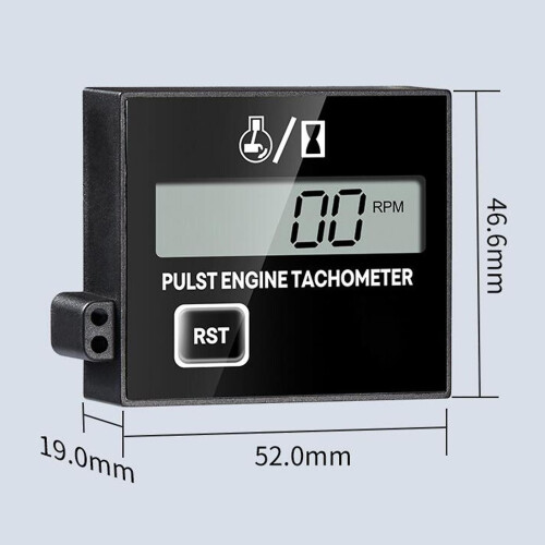 (Single Button)Digital Chainsaw Tachometer Small Engine Tachometer for Tractor RV Chain Saw Double Button 1