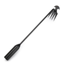 (50 cm, schwarz) Unkrautstecher, Gartenrechen mit langem Griff, hochfest, polierte Oberfläche, Unkrautstecher