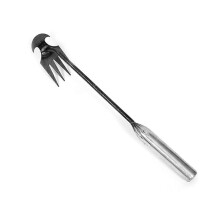 (30 cm, Silber) Unkrautstecher, Gartenrechen mit langem Griff, hochfest, polierte Oberfläche, Unkrautstecher