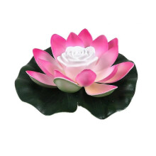 (18cm-Gradient) 18/28cm Gefälschte Lotusblume Led Schwimmbad Gartenteich Schwimmende Blumenlampe Jikaix