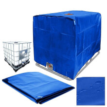 (blue)1000 liters IBC container aluminum foil waterproof and dustproof cover rainwater tank Oxford cloth
