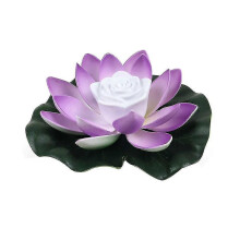 (28cm-Blau) 18/28cm Gefälschte Lotusblume Led Schwimmbad Gartenteich Schwimmende Blumenlampe Jikaix