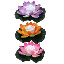 3Pcs Wasser Schwimmende Lotus Licht Romantische Wishing Licht Wasser Laterne Blume Geformt Pool Licht