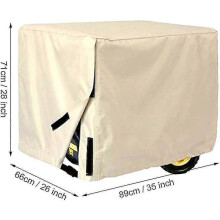 (Beige)Generator Cover, Waterproof Electric Generator Cover Dustproof For Outdoor Garden Patio - you