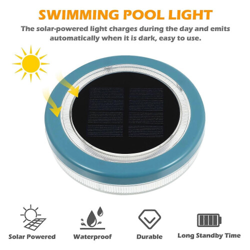 Solar Floating Pool Light Waterproof Swimming Pool Light Garden Yard Pool Light 2