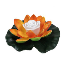 (28cm-Gelb) 18/28cm Gefälschte Lotusblume Led Schwimmbad Gartenteich Schwimmende Blumenlampe Jikaix