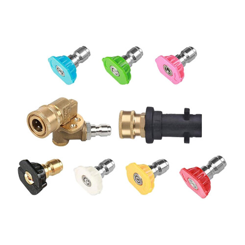 Pressure Washer Adapter Set Durable Adjustable Pivoting Coupler for K2 K3 K4 7 Angles 7 nozzles