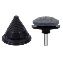 (Black)Mower Blade Balancer + Blade Sharpener for Rotary Garden Drill, 2PCS