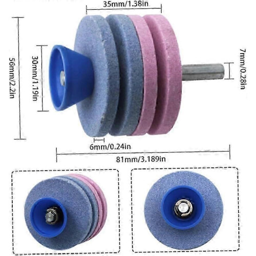 ZENGO Lawn Mower, Sharpening Lawnmower, Blade Sharpener (Blue+Pi NZO 1