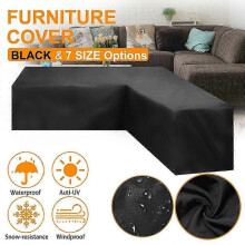 (286x286x82cm)Waterproof Corner Sofa Cover 210D Oxford Fabric for Outdoor Garden & Courtyard Furniture