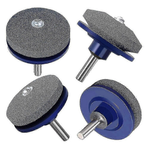 ZENGO 4pcs Universal Lawn Mower Blade Sharpener for Power Hand Drill 1