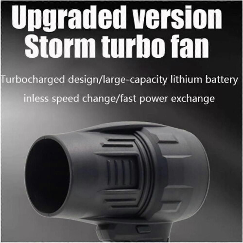 (UK Plug-Black)Seese Cordless Leaf Blower Handheld Turbo Jet Blower 1