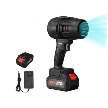 (Spina UE - Nero) Soffiatore per foglie senza fili Seese Soffiatore a getto turbo portatile