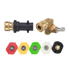 Pressure Washer Adapter Set Durable Adjustable Pivoting Coupler for K2 K3 K4 5 Angles 5 nozzles